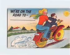 Postcard We're On The Road To - with Comic Art Print picture