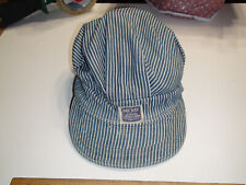 Vintage J.C. Penney Co. PAYDAY Conductor's Hat Cap Striped Union Made Sanforized picture