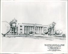 1954 Business Florida State University Building Plans Library 8X10 Vintage Photo picture