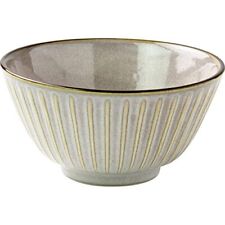 Mino ware pottery Sendan Yohen Rice bowl Gohan Chawan White S  Japan picture