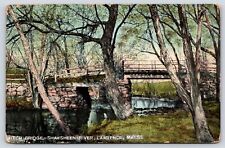 Massachusetts Lawrence Witch Bridge Shawsheen River Vintage Postcard POSTED picture