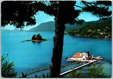 1950's Corfu The Isle Ponticonissi Corfu Island Islet Cottage Greece Postcard picture
