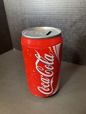 Coca Cola Jumbo Can Replica Coke Metallic Coin Bank 7.75” Tall Removable Top picture