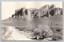 Postcard AZ RPPC View Superstition Mountain Roadside Landscape Dirt Rd B-121 J1 picture