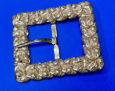 Gorgeous gold tone? Antique Leaf pattern Victorian style? belt buckle picture