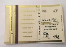 Vintage Matchbook Cover Matchcover Dewald Hydraulic Air Tools picture