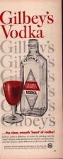 1958 Gilbey's Vodka Print Ad The Clear Smooth Heart of Vodka picture