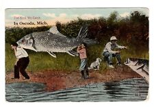 Postcard Exaggeration Fish The Kind We Catch In Oscoda Michigan picture