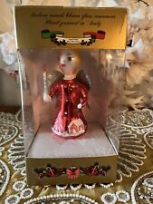 NEW Bellagio Italy Mouth Blown Glass Angel w/ Candle Ornament NIB picture
