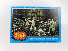 VTG 1977 Topps Star Wars Blue Series 1 #39 Steel Walls Close in on Heroes Luke picture