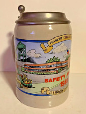 Peabody Coal Company Illinois Safety Award 1985 Lidded Stein w/Insert W Germany picture
