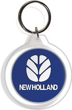 Ford New Holland Farm Garden Tractor Logo Keychain Keyring Yard Lawn Mower Part picture