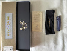 New Benchmade 485-171 /Gold Class /Valet /Damascus /Blue Titanium rare picture