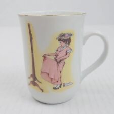 Vintage Norman Rockwell Ceramic Porcelain Coffee Tea Mug Cup Little Girl Mirror picture