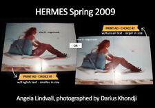 HERMES 2-Page PRINT AD Spring 2009 ANGELA LINDVALL - YOUR CHOICE of Version picture