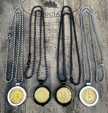 🔥 Casascius Authentic Custom Pendant Necklace 2013 1 Bit Coin Brass - Redeemed  picture