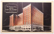 c1940s Hotel Fort Des Moines, Iowa Linen Postcard - Iowa's Presidential Hotel picture