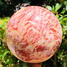 4.59LB Natural red stripe pork stone quartz crystal ball Treatment Point Healing picture