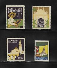 Vintage Poster Stamps: 1915-16 Panama-California Exposition (San Diego); 4 Diff. picture
