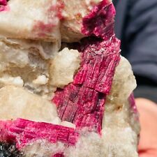 3.82lb Large Rare Natural Red Tourmaline Quartz Crystal Gemstone Rough Specimen picture