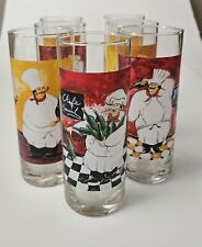 ocean thailand Lot Of 7 Chef's Special Tall Glasses Vintage Rare picture