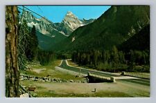 Rogers Pass-British Columbia, Rogers Pass Hwy, Mt Sir Donald, Vintage Postcard picture