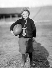 1915 Young Boy with Football Vintage Old Retro Sports Photo 8.5