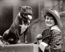 8x10 Poster Print 1910s Pretty  Woman Dog Show Washington DC Portrait picture