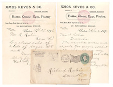 Amos Keyes 1897 Boston Butter, Poultry Letters, Postal Cover picture