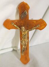 Vintage 40's Bakelite Crucifix Roman Catholic Cross picture