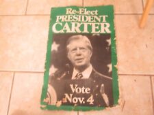 Re-elect President Carter Poster double sided picture