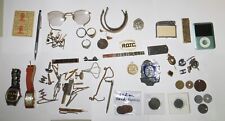 Men's Old Vintage Junk Lot Watches Rings Lighters Tokens Coins Pencil GF picture