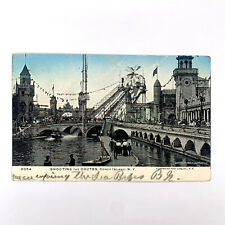 Postcard New York City NY NYC Coney Island Shooting Chutes 1906 Posted Undivided picture