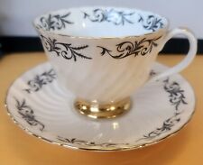 Ansley Fine Bone 22 Kt Gold China Made in England Cup and Saucer picture