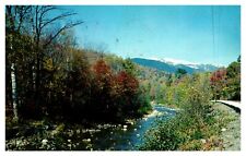Brattleboro VT Vermont Mountains & Creek Posted 1961 Chrome Postcard picture