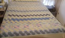 Vtg Bow Tie Hand Sewn Quilt, Coverlet Cutter Craft Quilt 60x81