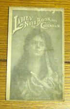 1904 Ladies Note Book and Calendar  Un-Marked  Vintage  30 pages   NICE picture