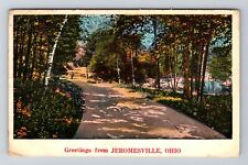 Jeromesville OH-Ohio, General Greetings, Country Lane, Vintage Postcard picture