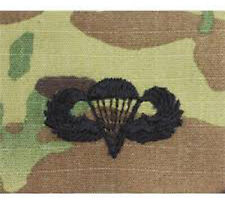 Army Airborne Parachutist Basic Award Embroidered Fabric MultiCam Patch picture