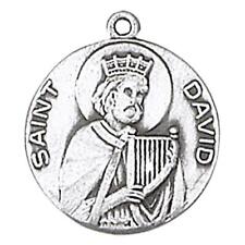 St David Medal Size .75 in Dia and 18 in Chain Elegant Catholic Gift picture