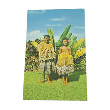 1950s Hawaiian Hawaii Views Plastichrome Postcard Honolulu Young Boy Girl  picture