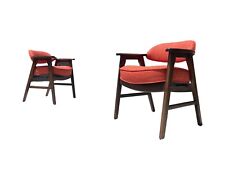 Vintage Mid Century Modern Pair Eck Adam’s Arm Chairs Restored  1960s Walnut picture