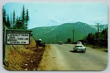 Postcard Lookout Pass Idaho And Montana State Line Old Cars UNP B1 picture