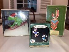 Vintage Hallmark Ornament Lot  Kermit, Minnie, Daisy, Elf picture