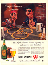 1941 Ballentine Beer Ale Vintage Print Ad Pirates Hook Eye Patch Gold Coins picture