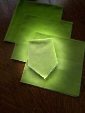 4 Chartreuse Green lunch-breakfast EVERYDAY NAPKINS NU VINT 17