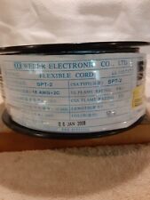 250 ft. ROLL CLEAR SILVER 18/2 SPT-2 300V WIRE PVC LAMP CORD NEW SHIPS FREE picture