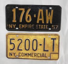 Lot of 2 Vintage New York License Plates (1950s) picture