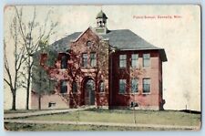 Donnelly Minnesota MN Postcard Public School Building Exterior View 1913 Antique picture