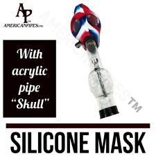 INHALE®️  HIGH QUAITY SILICONE GAS MASK SMOKING HOOKAH PIPE A SKULL DESIGN PIPE picture